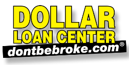Dollar Loan Center: don't be broke.com logo